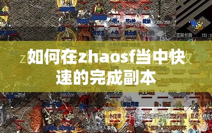 如何在zhaosf当中快速的完成副本