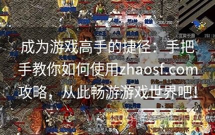 zhaosf网络游戏水平提升离不开时间投入